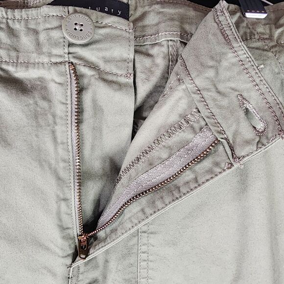 Sanctuary Women's 30 Green Cotton Maya Jogger Pants Patch Pocket Elastic Cuffs - Picture 5 of 7